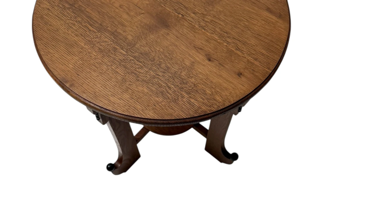 Art Deco Amsterdamse School Oak Side Table, 1920s